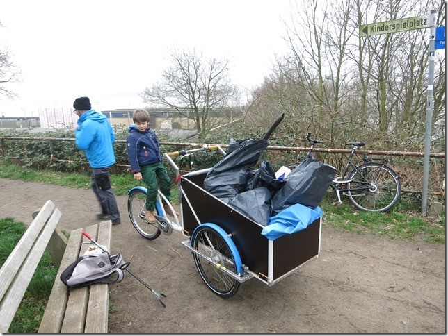 Mülltransport mit dem Lastenfahrrad