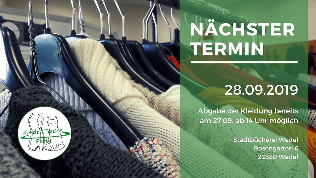 Terminankündigung Kleidertauschparty 28.09.19